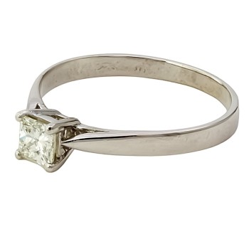 Platinum Diamond 0.50ct solitaire Ring size U